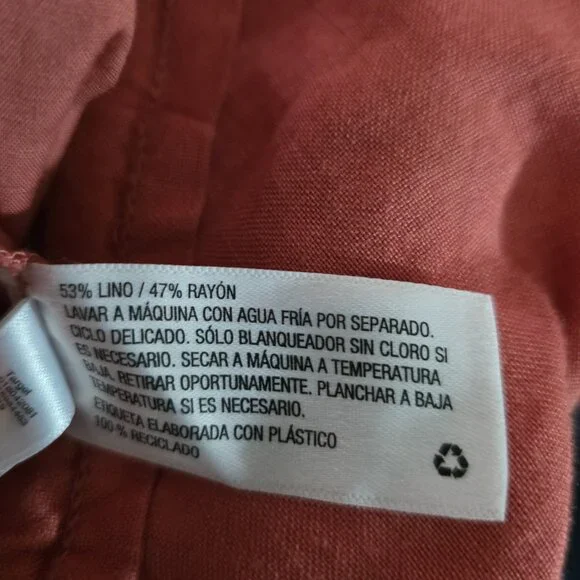 A New Day Linen Blend Pants (Coral, Size XL) - Picture 4 of 5